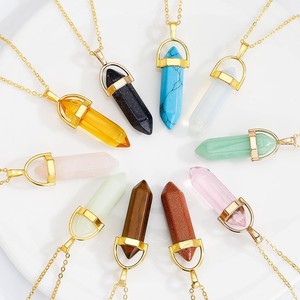 Nouveau design Collier pendentif en <span class=keywords><strong>pierre</strong></span> de cristal de balle personnalisé - Product Image 1