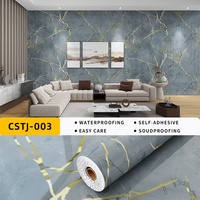 Carrelage PVC Géométrique Moderne Doré Auto-adhésif Imperméable Anti-huile Anti-salissure pour Hôtel Salle de Bain Salon