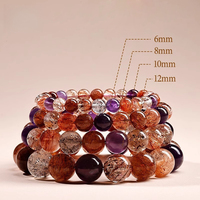 Bracelets en quartz rutilé noir et or de qualité supérieure, naturels, en gros, bracelets en cristal Super Seven fabriqués à la main