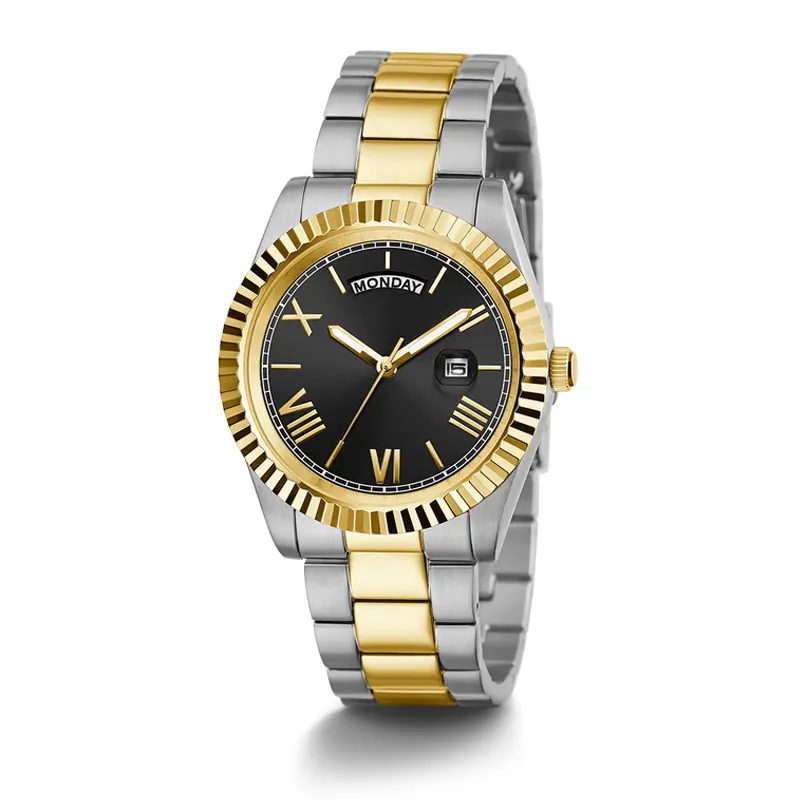 Calendrier de luxe à la mode personnalisé, montre-bracelet à quartz avec date, horloge automatique pour hommes d'affaires, montre rétro