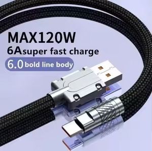 High Quality <b>Type</b> <b>C</b> Usb <b>Cable</b> Fast <b>Charging</b> 120w Usb <b>C</b> <b>Charging</b> <b>Cable</b> Nylon Braid 6a Data <b>Cable</b> - Product Image 2