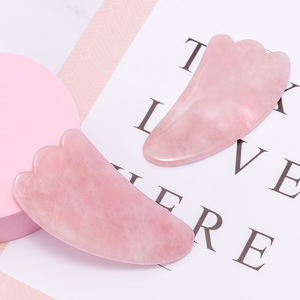 Cristal <span class=keywords><strong>Rose</strong></span> Gua Sha 100% Jade naturel Quartz <span class=keywords><strong>Rose</strong></span> pierre Gua Sha outils de Massage du visage - Product Image 5