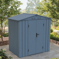 Cobertizo de jardín de verano galvanizado de aluminio lujoso elegante con puertas dobles Varios colores Fácil montaje de almacenamiento al aire libre
