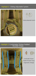 Outdoor zum Wandern Camping Trekking Jagd Rucksäcke Taktischer Rucksack 3 Tage Assault Pack Mochila Tatica Molle <span class=keywords><strong>Bag</strong></span> - Product Image 6