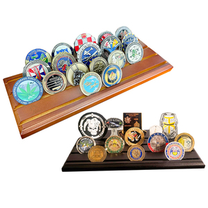 Support de Présentation Décoratif en <span class=keywords><strong>Bois</strong></span> pour Pièces Commémoratives – Présentoir pour Pièces de Collection – Ventes Flash - Product Image 1