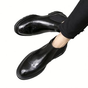 Nouvelles Chaussures Habillées en Cuir pour Hommes, Imperméables, Respirantes, Antidérapantes, Durables, Style Britannique, Tendance pour le Quotidien et les Trajets - Product Image 6