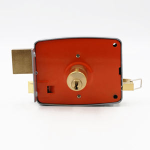 Serrure de porte extérieure antivol en laiton antique avec cylindre à <span class=keywords><strong>double</strong></span> pêne, poignées et <span class=keywords><strong>clés</strong></span>, à <span class=keywords><strong>prix</strong></span> réduit - Product Image 5