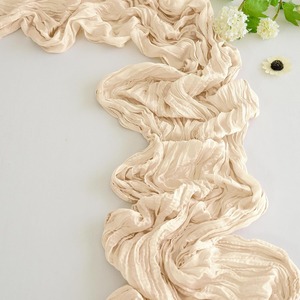 Runner da Tavolo in Garza <span class=keywords><strong>Verde</strong></span> Salvia all'Ingrosso, 3 Metri, Stile Rustico, 120 Pollici, <span class=keywords><strong>Tovaglia</strong></span> Boho per Matrimoni, Casa, Hotel - Product Image 4