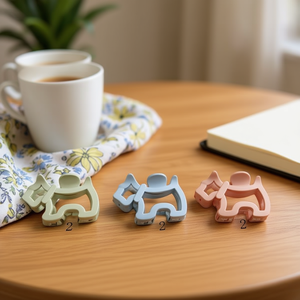 Barrettes à cheveux en plastique mat 10 cm motif chien des Highlands pour femme, accessoire de mode décontracté - Product Image 2