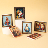 Magneti per Frigorifero in Resina 3D Sacro Cuore Cattolico, Regalo Religioso Personalizzato, Icona Cristiana Stampata UV, Magneti Decorativi in Resina