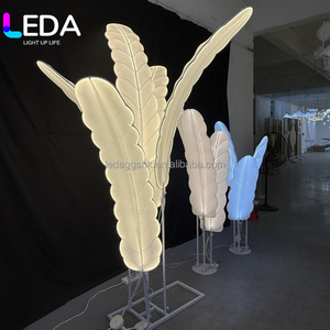 LEDA Wedding Props <b>Led</b> Plantain <b>Tree</b> Road Lead <b>Lights</b> Leaf <b>Tree</b> Walkway Stand Leading Lamp For Party Hall Stage Layout Backdrop - Product Image 3