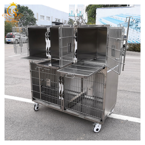 EUR Cages de frein universelles en acier inoxydable PET à haute résistance Chiens 5 portes pour usage médical Dispositifs de surveillance vétérinaire directement - Product Image 6
