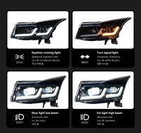 Pour Chevrolet Cruze, ensemble de phares, modèle 09-14, LED Angel Eyes, projecteur à double faisceau, phares au xénon, 12V 30W 1000000