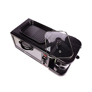 Livraison rapide pain multifonctionnel bouilloire électrique cafetière grille-pain four 3 en 1 <span class=keywords><strong>petit</strong></span> déjeuner Machine Machine - Product Image 4