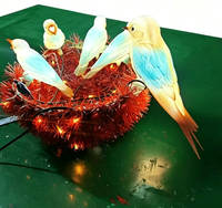 CAIQI Elektrische LED-Vogelskulptur-Leuchte IP65 Wasserdicht für Außendekoration 3D-Gedruckte Tier-Landschaftslampe Dimmbar 2-Jahres-Garantie
