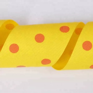 Pink Dots Glitter Printed Polyester/Cotton Double Face Grosgrain <b>Ribbon</b> 1-1/2 Inch Wide for Gift Packaging - Product Image 3