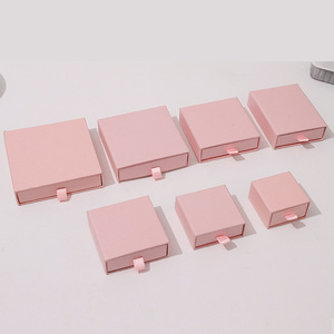 Boîte cadeau pour bijoux de style tiroir <span class=keywords><strong>A1</strong></span> avec ruban de tirage, intérieur en velours, finition mate, plusieurs tailles, plusieurs couleurs, logo personnalisé - Product Image 5