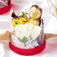Tubes en PVC PET transparents ronds de luxe avec logo personnalisé pour cadeaux de mariage, chocolats et bonbons