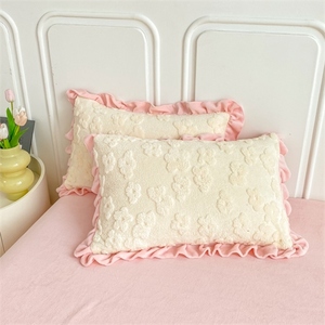 Sunny dệt Hàn Quốc phong cách bốn mảnh thiết lập tafu nhung sang trọng Duvet cover Set sữa nhung bedding Set - Product Image 6