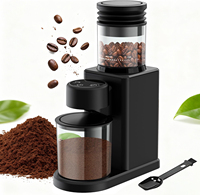 Moulin à café conique automatique professionnel multifonctionnel en plastique avec 25 réglages de mouture – Électrique et réglable pour café français
