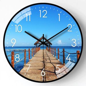 Horloges murales fines promotionnelles, impression <span class=keywords><strong>de</strong></span> logo personnalisée, décoration moderne pour la maison et le bureau, silencieuses, sans tic-tac, cadeau, commande en gros, vente en gros - Product Image 4
