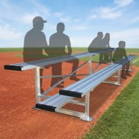 Gradins modulaires portables à 2 rangées, 21 pieds, 28 sièges, gradins en aluminium à vendre |   Anodisé OEM