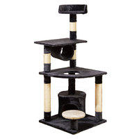 Arbre à chat multi-niveaux en velours doux et durable avec poteaux à gratter en sisal pour espace de jeu à domicile