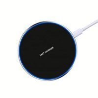 Chargeur sans fil ultra-fin 15W pour smartphone, station de charge rapide pour téléphone portable