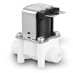 LEFOO SVD20 plastique 1/4 vanne de débit à sens unique Électrovanne d&#39;entrée pour les appareils ménagers, RO Système De Purification De L&#39;eau