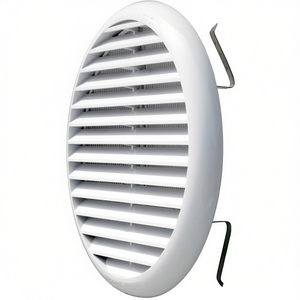 Grille ronde avec ressorts en PP blanc, pièce de ventilateur de 125 mm - Product Image 2