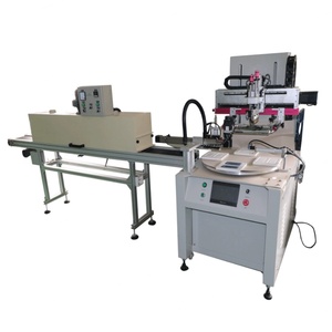 Nueva Máquina Impresora Automática de Etiquetas de Tarjetas de Pantalla de 4 Estaciones, Monocromática Plana con Motor PLC, Túnel IR y Mesa Giratoria - Product Image 1
