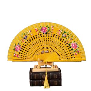 Éventail en bois pliable personnalisé à petite quantité, avec motif ajouré, pour événements et fêtes - Product Image 2