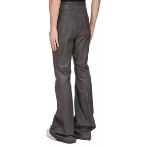 กางเกงยีนส์ขายส่งสั่งทำพิเศษสำหรับผู้ชาย สไตล์ไฮสตรีท ผ้าฝ้ายทรงสลิมฟิต ขาบาน สีเทา กางเกงขายาวผู้ชาย - Product Image 5