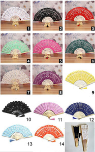 <span class=keywords><strong>Abanico</strong></span> de mano de encaje plegable de bambú hecho a mano Para Boda y decoración del hogar fiesta al por mayor abanicos artesanales ecológicos para el Año Nuevo <span class=keywords><strong>chino</strong></span> - Product Image 6