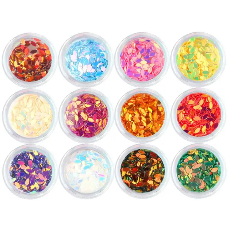 Lentejuelas de uñas multicolores Nail Art Flake Nail Glitter Mixed Thin Shining 3D Stickers Manicure Make Up DIY