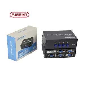 Fjgear VGA Switch Audio 4X1 1080 P VGA Switch 4 Di 1