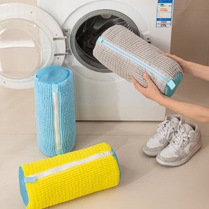 Sac de lavage de chaussures en gros, vente chaude, épaissi, avec fermeture éclair, pour nettoyer les baskets, réutilisable, lavable en machine - Product Image 1