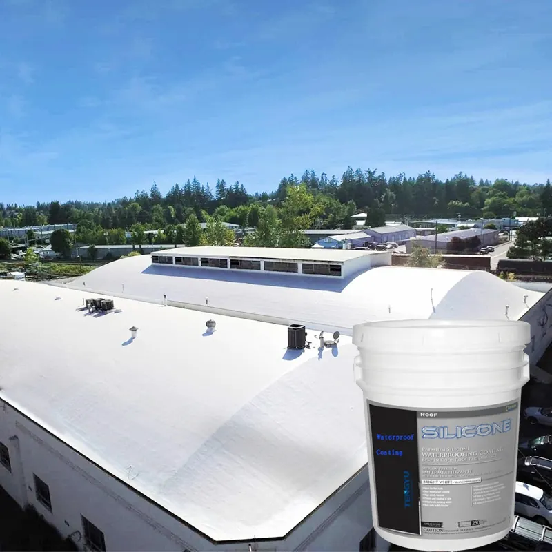 Ticari açık seramik 25kg davul su geçirmez kaplama nano ısı yansıtıcı yüksek katı silikon çatı kaplama duvar