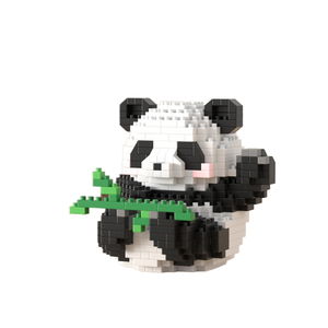 Ensemble de blocs d'assemblage mignons en forme de fleurs de panda, jouet DIY pour enfants, ornements éducatifs en plastique miniature, idée cadeau parfaite, vente en gros - Product Image 1