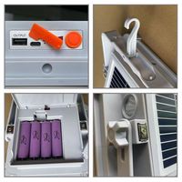 Projecteur Portatif et Rechargeable Solaire avec Éclairage d'Urgence Multifonctionnel USB Mobile
