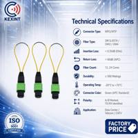 Kexint MPO MTP Fiber Optic Loopback Module 12/24 Cores Singlemode APC Multimode OM3 OM4 LSZH Testing Loopback Cable