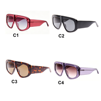 Lunettes de soleil polarisées rétro surdimensionnées de luxe Finewell pour femmes et hommes, monture épaisse CP+PC, personnalisables, collection 2026