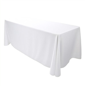 Manteles de poliéster cuadrados y rectangulares extra grandes, paños de punto lisos blancos y negros para eventos de fiesta, planta de cartón - Product Image 1