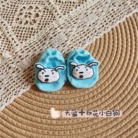 Calcetines finos de algodón Spandex informales de primavera para niños, bonita muñeca con suela de puntos, dibujos animados, lazo de bebé, antideslizante, altura de la tripulación de punto