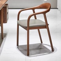 Chaise de salle à manger en bois massif antique, fauteuil de loisirs avec dossier pour la maison, le restaurant et le bureau