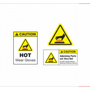 Etiqueta de Advertencia de Seguridad para Guantes Resistentes al Calor, Etiqueta de Peligro por Alta Temperatura, Señal de Advertencia de Calor para Máquinas Industriales - Product Image 5