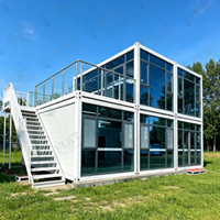 Maison conteneur mobile FLKT, préfabriquée, modulaire, conteneur d'expédition, maison préfabriquée prête à l'emploi, bureau de chantier préfabriqué