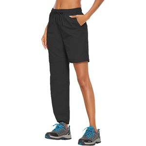 Pantalon de randonnée zippé pour femme, convertible en short, imperméable, léger, avec poches, pour le camping - Product Image 1