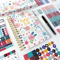 Agenda Creativa con Impresión UV, Planificador Semanal/Mensual/Diario con Hojas Sueltas, Encuadernación en Espiral, Cubierta de Papel Cosido, Pegatinas Organizadoras, Cuaderno 80