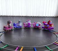 Train électrique commercial intérieur/extérieur, voiture télécommandée multi-places pour enfants pour parcs d'attractions, centres commerciaux, crèches